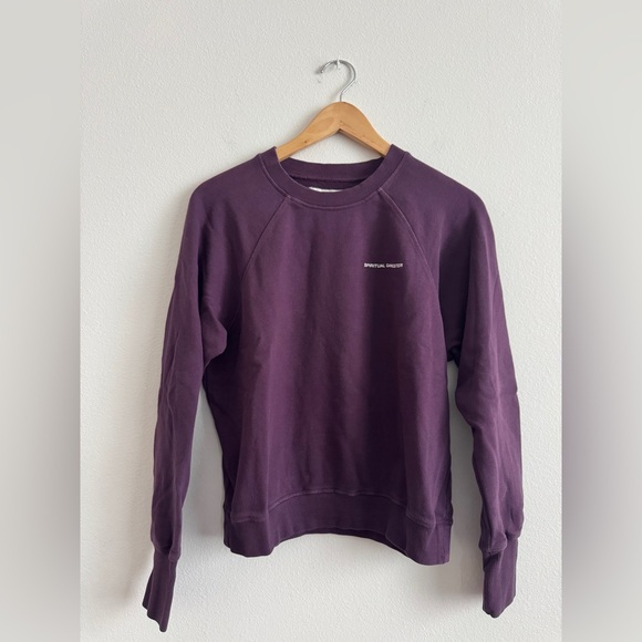 Spiritual Gangster Purple blackberry Bridget Raglan Pull over Sweatchirt - Picture 4 of 5